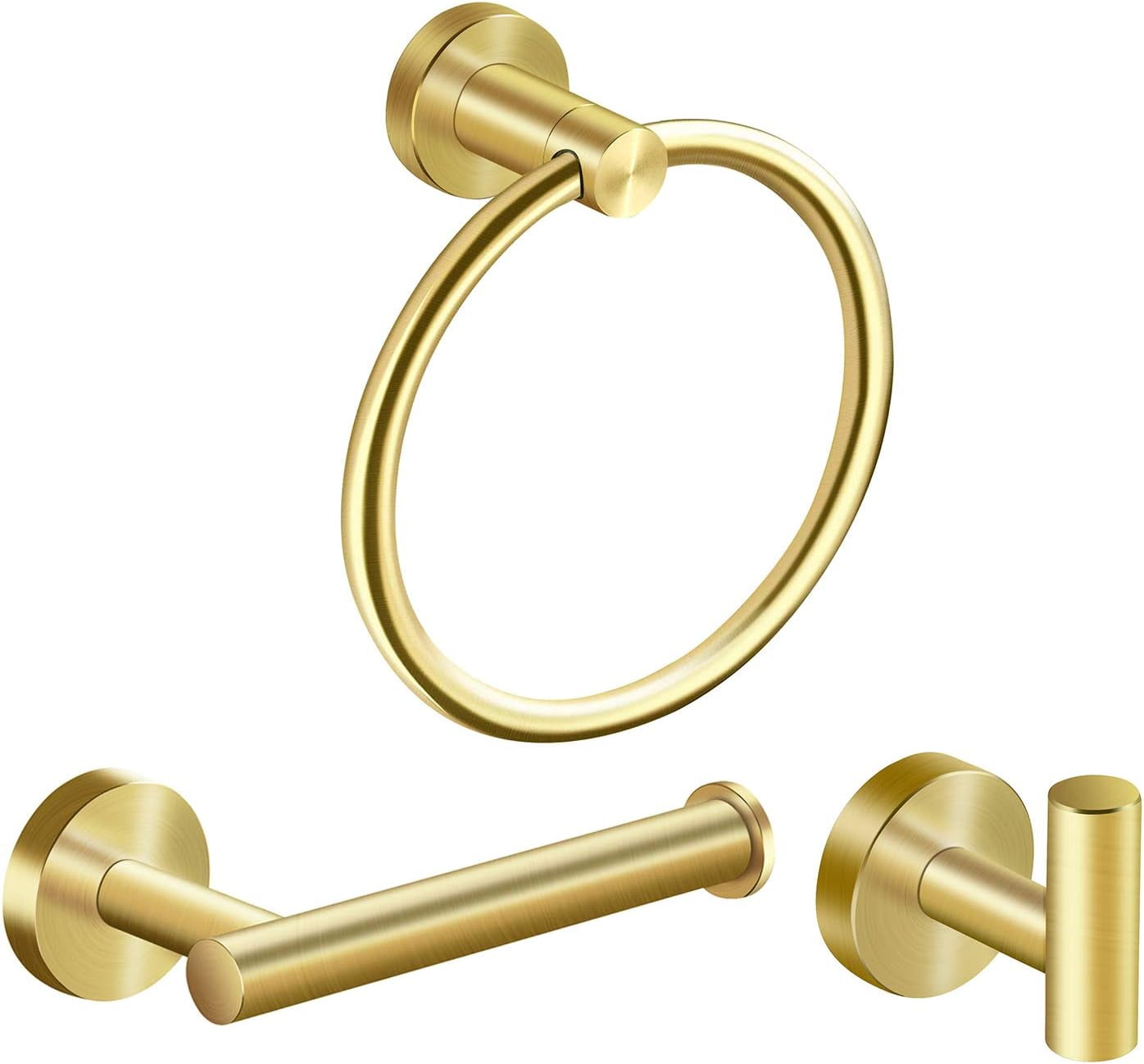 Bathroom Accessories Set Black 3 Pieces Bath Hardware Kit Premium ...