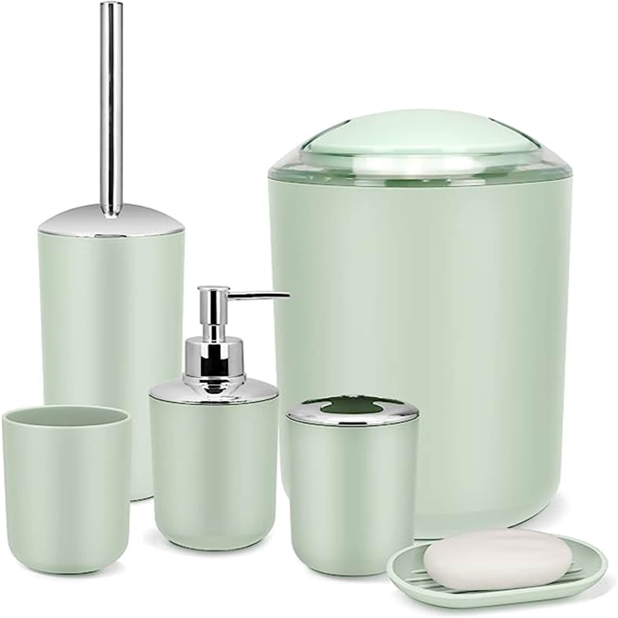 Bathroom Accessories Set Green - Walmart.com