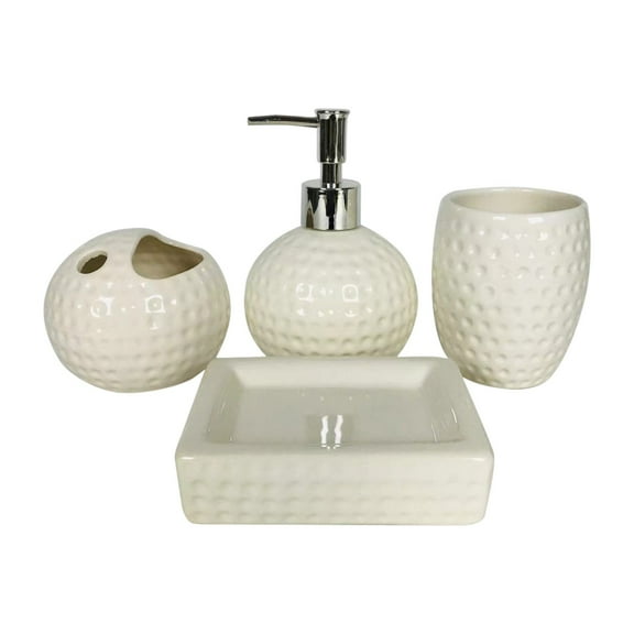 Bathroom Accessories Set, Resin C Ceramic Bathroom Accessory Set, Ceramic Bathroom Accessory Set with Toothbrush Holder And Soap Dish, Modern Green Decor for Vanity