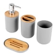thumbnail image 1 of Bathroom Accessories Set Soap Dispenser Bottle Dish Washroom Toothbrush Holder Cup Suit Gray, 1 of 6