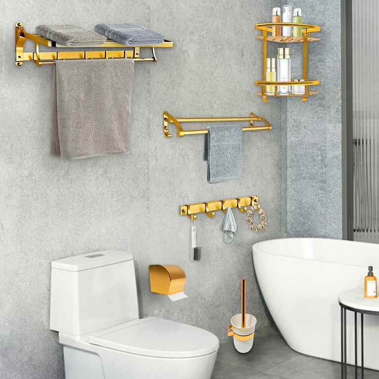 Bathroom Accessories Gold Towel Rack Bathroom Bathroom