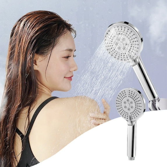 Bathroom Accessories - Showerhead - Turbo Shower Head Home Bath Shower Nozzle Water Heater Filter Shower ,4 Bathing Modes, Pressurized Skin-beautifying Shower With Electroplating Process.