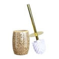 thumbnail image 1 of Bathroom Accessories Toilet Brush Set - Toilet Bowl Brush and Holder (Gold, 1 of 7