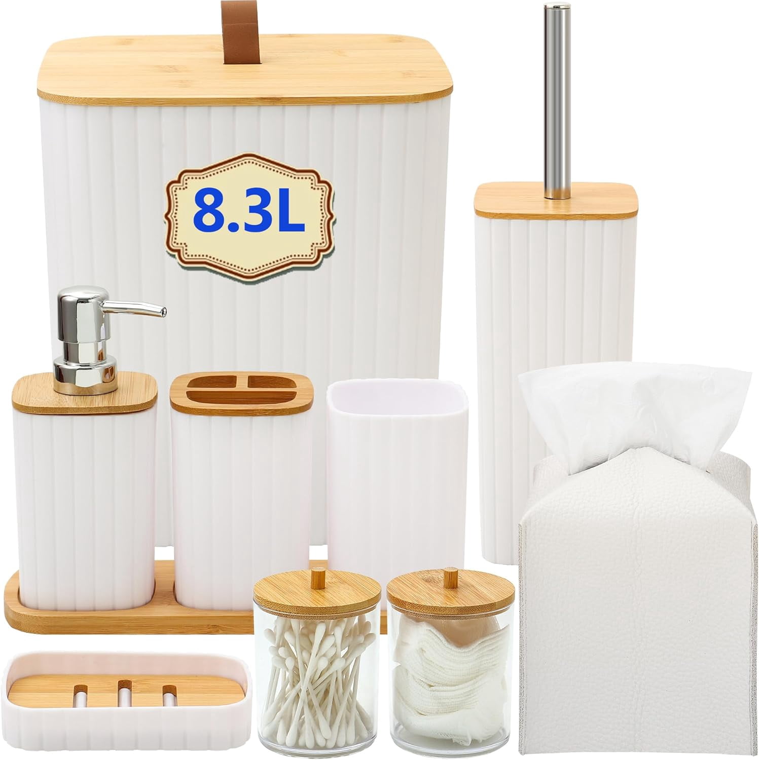 Inspiring White Bathroom Accessories Set Pictures