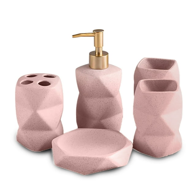 Bathroom Accessory Set 5 Pcs Bathroom Accessories Complete Set 1 Soap