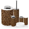 Bathroom Accessory Set 6 Piece with Animal print seamless Leopard skin ...