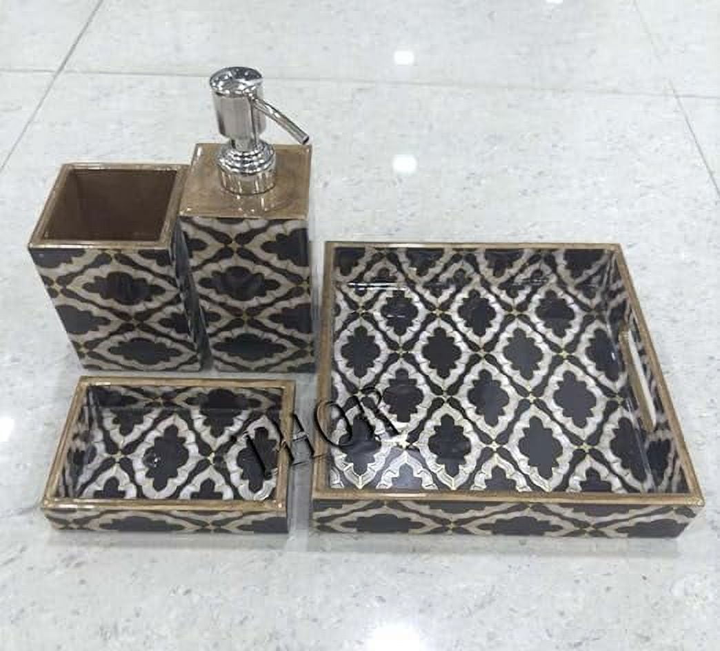 Bathroom Accessory Set Black Bathroom Accessories Set Bathroom Decor