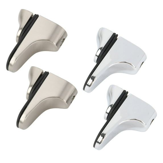 Bathroom Adjustable Guardrail Door Glass Shelf Clamp Brackets Clips Holder 4pcs