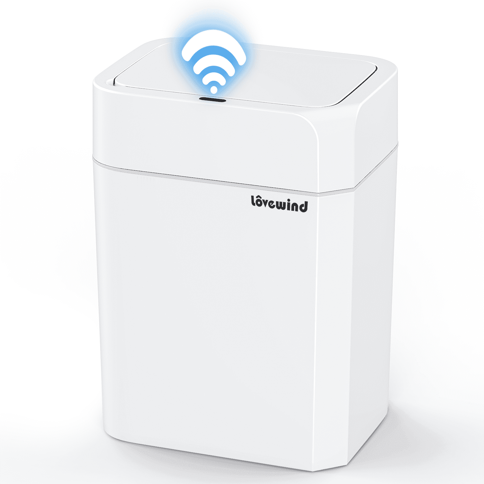 3.2 Gallon Automatic Touchless Garbage Can, Small Motion Sensor Smart Trash Can, Bathroom Trash Bin for Bathroom, Bedroom, Kitchen , Office，White