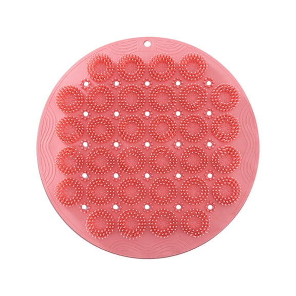 Bathroom Back and Foot Scrubbing Pad – Lazy Person’s Massage Tool with Non-Slip Suction Mat, Hygienic Draining Design, Perfect for Safe and Effective Bath and Shower Cleaning