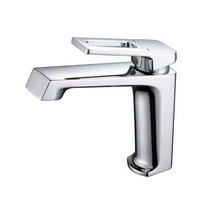 Bathroom Basin Faucet, Black Chrome Brass Single Handle Hot And Cold Water Mixer Sink Tap, Deck Mounted Luxury Lavatory Tap