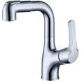 Bathroom Basin Faucet, Brass PullOut Single Hole Sink Faucet, Double