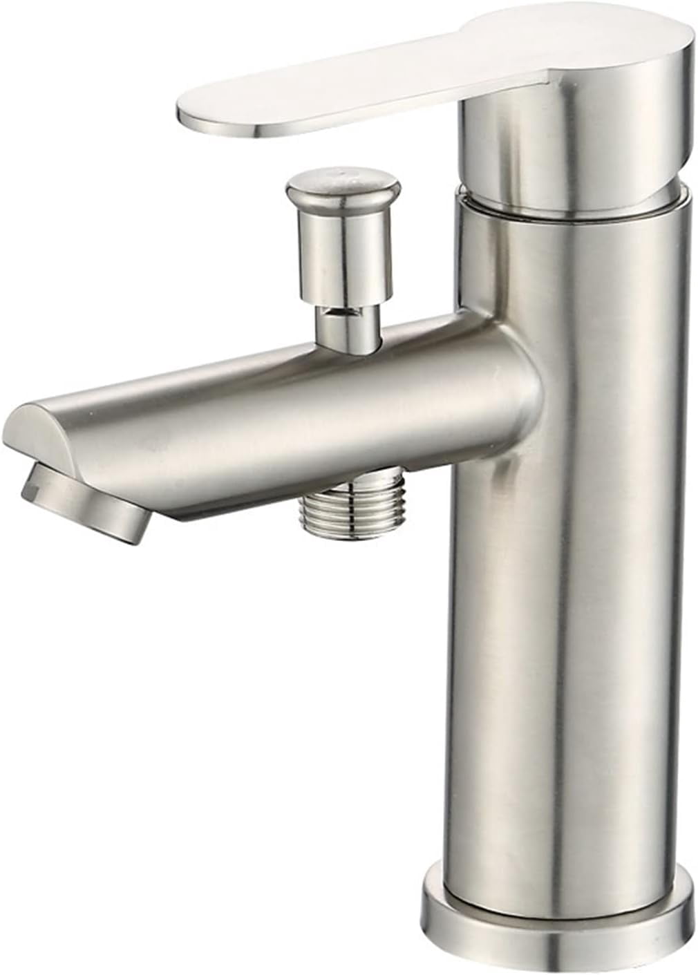 Bathroom Basin Faucet Stainless Steel Single Handle Sink Mixer Tap with Shower Head Cold Hot Water Tap Valve Nozzle Bathtub Tap
