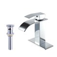 thumbnail image 2 of DOLGABA 3-Hole Widespread Bathroom Sink Faucet – Waterfall Mixer Tap With Drain, Multiple Finishes 2 of 3