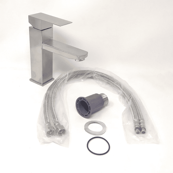 Bathroom Basin Faucet Waterfall Single Handle Vanity Sink Mixer Tap Deck Mounted - (New Other)