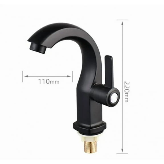 Bathroom Basin Faucet with ABS Water Purifier Single Lever Hole Tap Cold Water Only for Bathroom and Kitchen Deck Mounted Sink