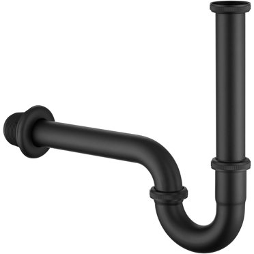 Matte Black Bathroom Sink Drain Stopper Kit – 1-1/4 Inch Slip Inlet, No Overflow, Adjustable Height, Brass & Stainless Steel