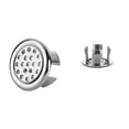 thumbnail image 1 of Bathroom Basin Sink Overflow Cover, Round Hole Design, Rings Sink Overflow Round Basin Trim Drain * Cover Remplacement for Kitchen Bathroom Basi-n Vanity Sinks Silver, 1 of 9