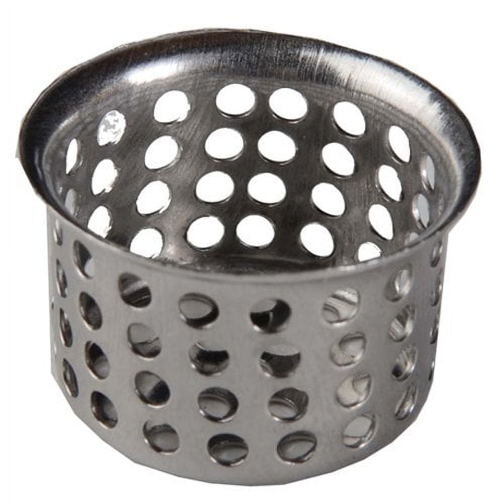 1'' Silver Stainless Steel Rust Resistant Basket Strainer