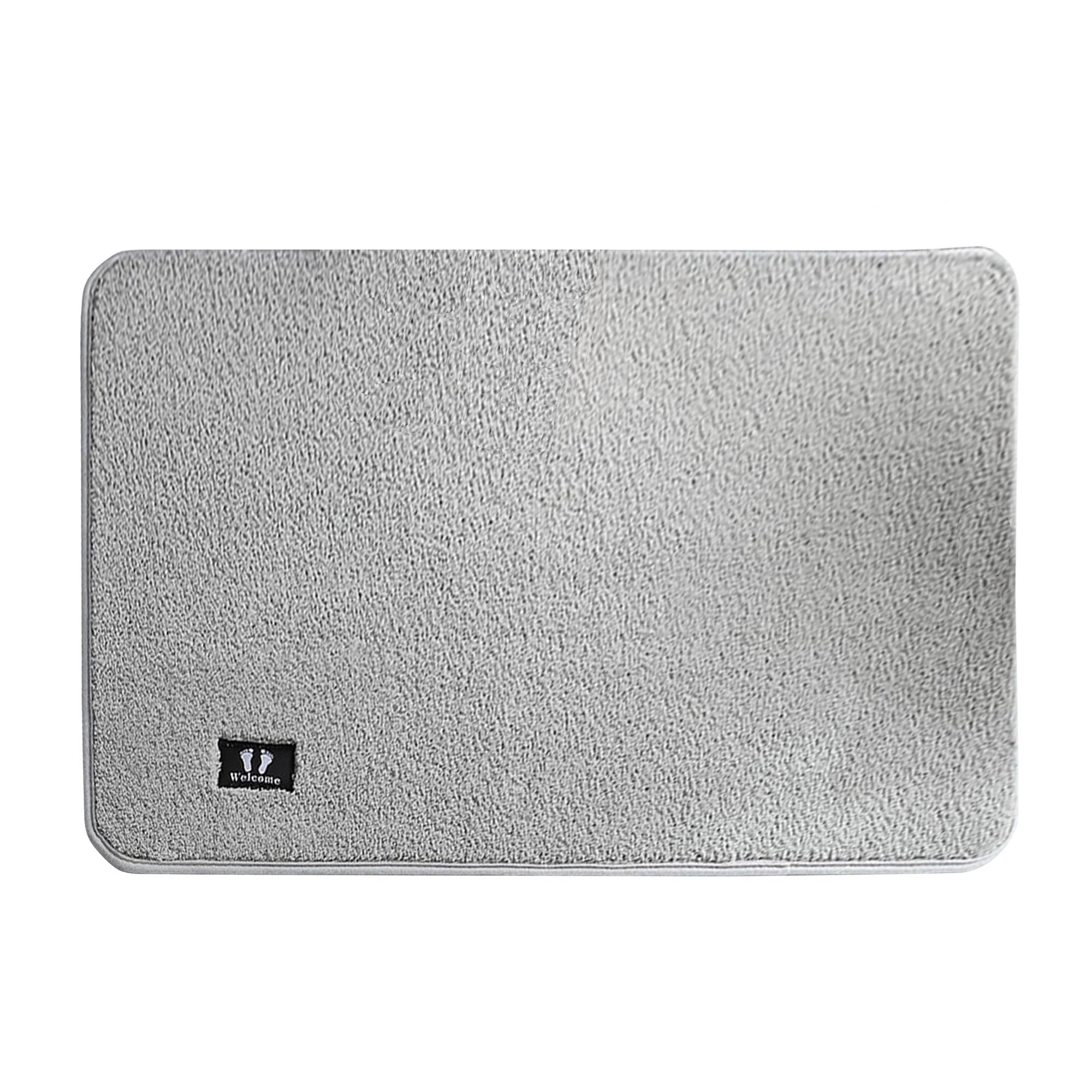 Bathroom Bath Mats,16*24 Light Gray,Absorbent and Quick Dry,Bath Rug