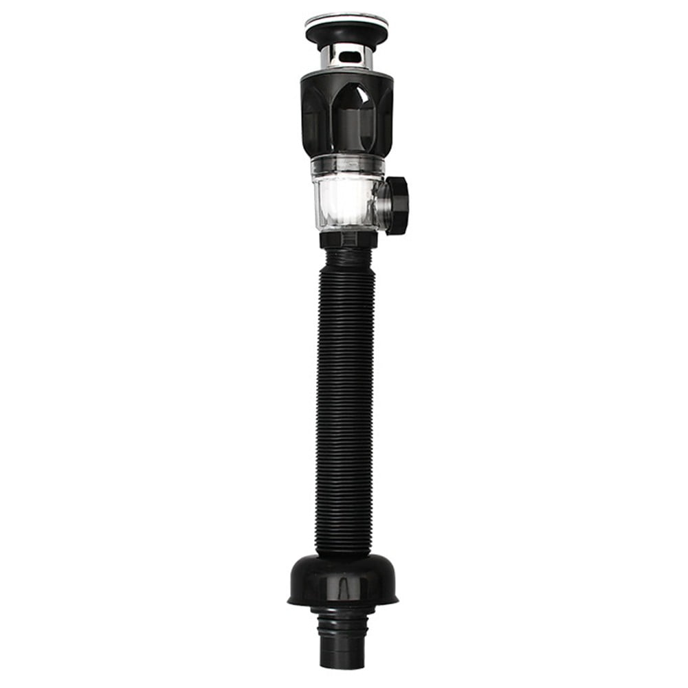 Bathroom Bath Plug Black PoP Up Sink Basin Waste Slotted