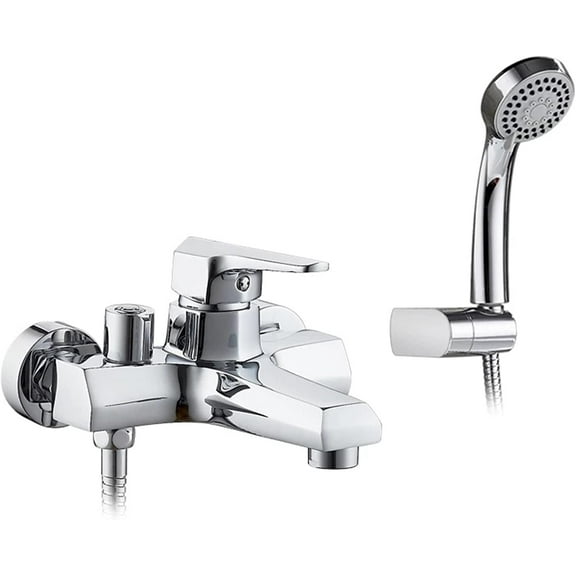 Bathroom Bathtub Faucet, Shower Trim Kit with Hand Held Shower, Wall Mounted Shower Tub Faucet