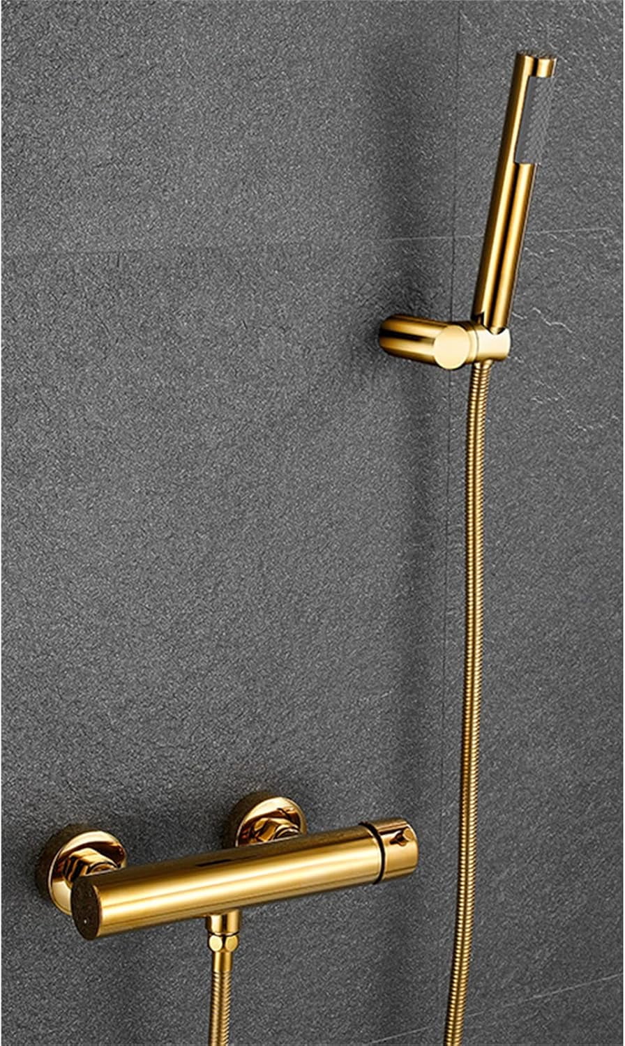Bathroom Bathtub Faucet, Single Function Shower Mixer, Wall Mount Hot and Cold Shower Tub Faucet, Rotatable Hand Shower,Black