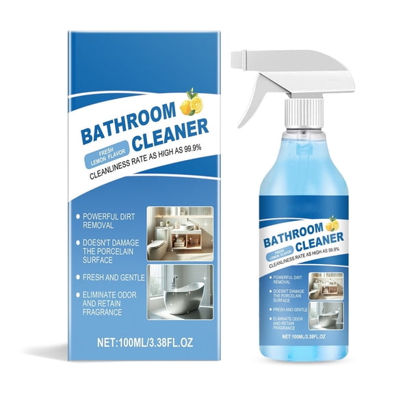 Bathroom Bathtub Scale Remover 100ml Multi-Purpose Limescale Cleaner Shower Glass Tile Rust Water Stain Remover Spray Bathroom Deep Cleaning Decontamination Polishing Solution