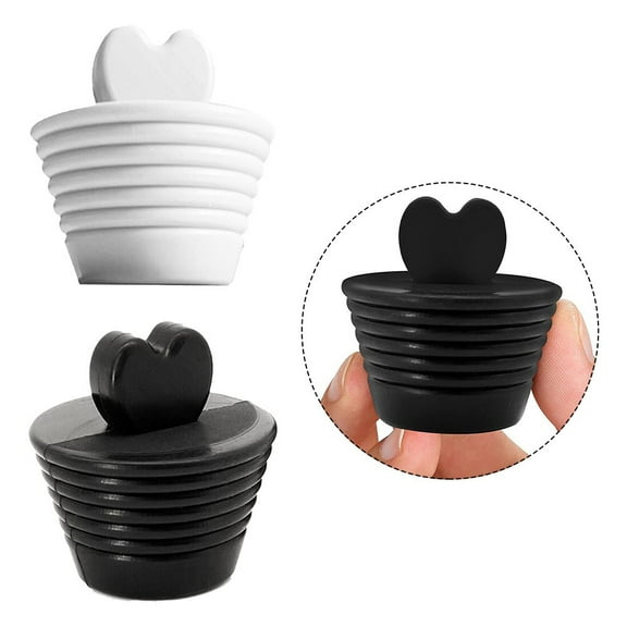 Bathroom Bathtub Stopper Silicone Bathtub Drain Plugs Shower Bath Tub Sink Drains Replacement Universal Silicone Bathtub Plug White Smile Home