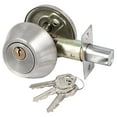 thumbnail image 1 of Bathroom Bedroom Stainless Steel Cylinder Deadbolt Door Locks with Keys, 1 of 7