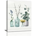 thumbnail image 1 of Bathroom Botanical Wall Art Farmhouse Flowers Bathroom Pictures Wall Decor Rustic Floral Bathroom Canvas Prints Painting Modern Home Framed Artwork For Living Room Bedroom Office Toilet 12"x16", 1 of 6