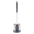 thumbnail image 1 of Bathroom Brush Toilet Scrubber Durable Toilet Brush Wall Mount Silicone Toilet Bowl Brush with Tweezers Floor Toilet Scrubber Toilet Cleaner Brush Practical(Dark Grey), 1 of 5