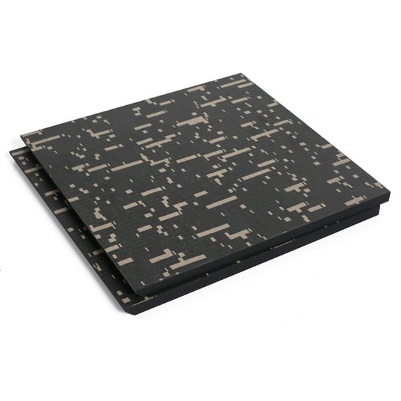 Bathroom Cabinet Door Panel for 30 Inch Vanity, Water-Resistant Plywood Replacement Doors with Artistic Yellow+Black Design - 2 Pack