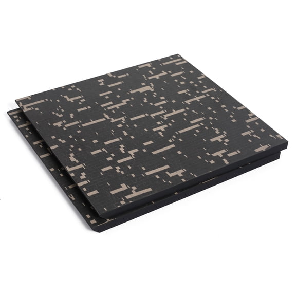 Bathroom Cabinet Door Panels for 24-Inch Vanity - Modern Yellow & Black Design with Water-Resistant Plywood, Pre-Drilled Hinge Holes & Scratch-Resistant Surface - Replacement Set of 2