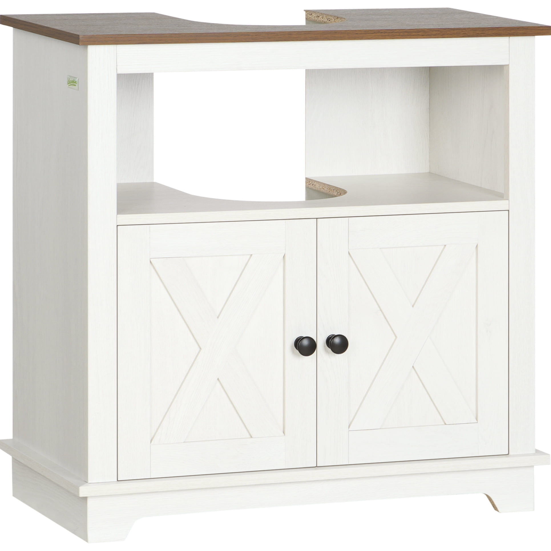 Bathroom Cabinet Under Sink, Decor, White, Double Door, Space Saving ...