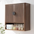thumbnail image 1 of Bathroom Cabinet Wall Mount with Adjustable Shelf, Modern Medicine Cabinet with 2 Doors, Small Wall Mounted Storage Organizer, Over Toilet Storage for Bathroom (Walnut, 23 "), 1 of 7