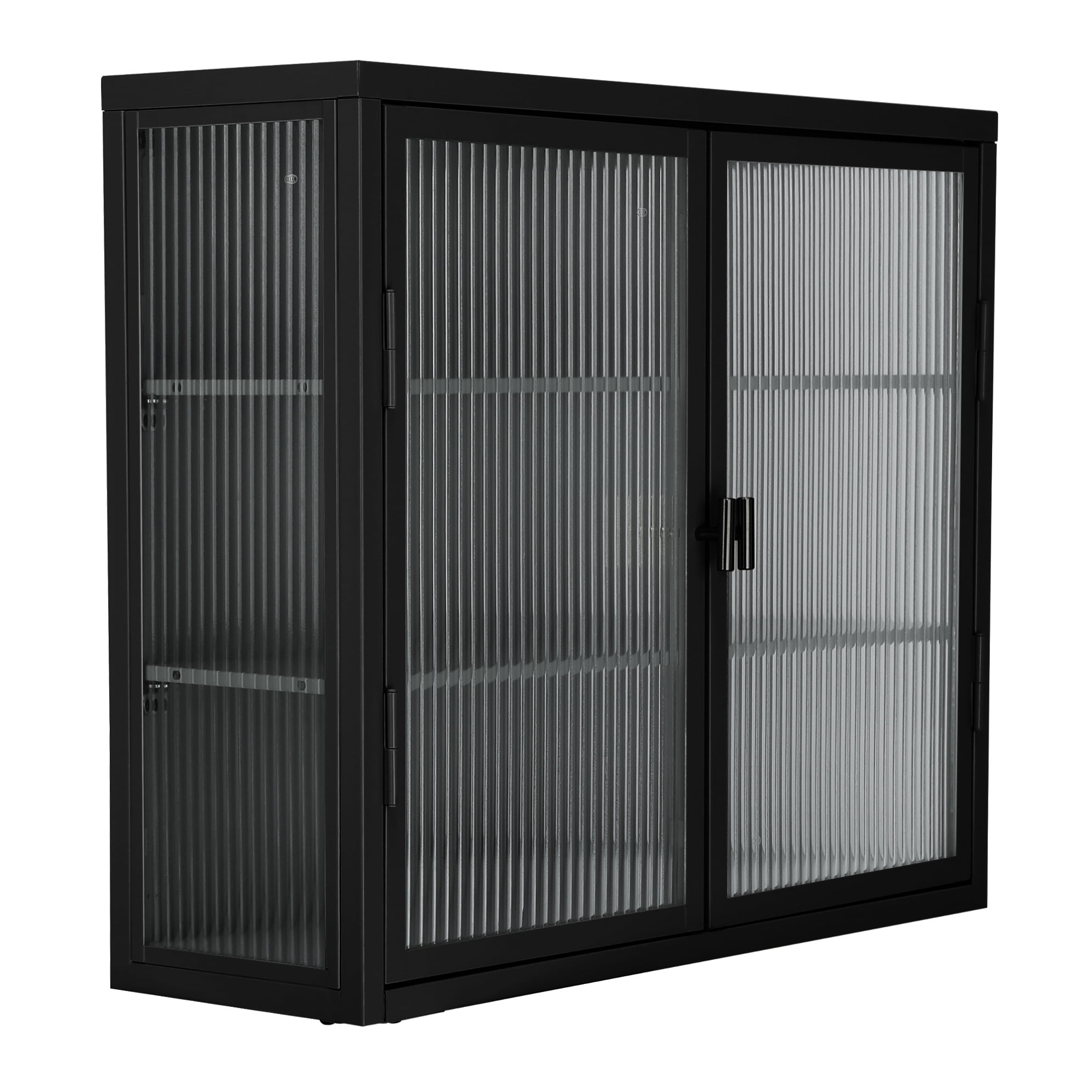 Bathroom Cabinet Wall Mount, Glass Wall Cabinet with Doors and ...
