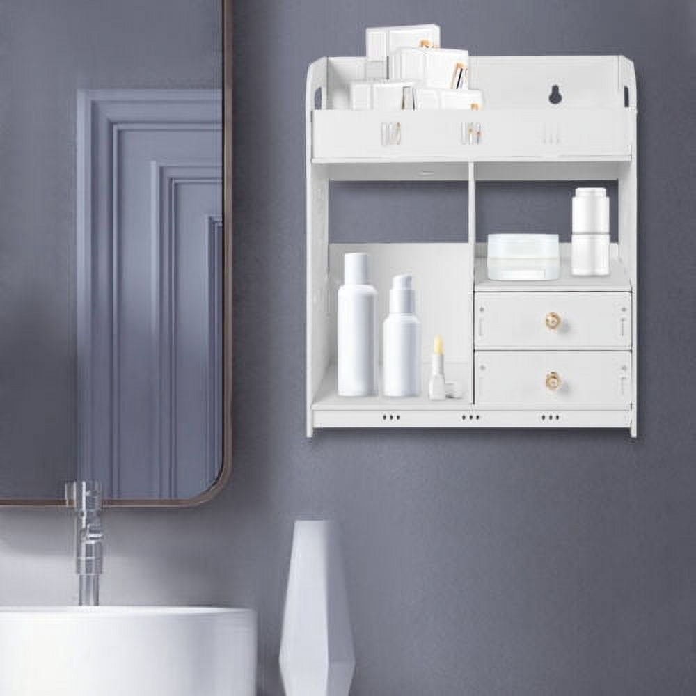 Bathroom Cabinet Wall Mount Medicine Cabinet Storage Cupboard Organizer White - Walmart.com