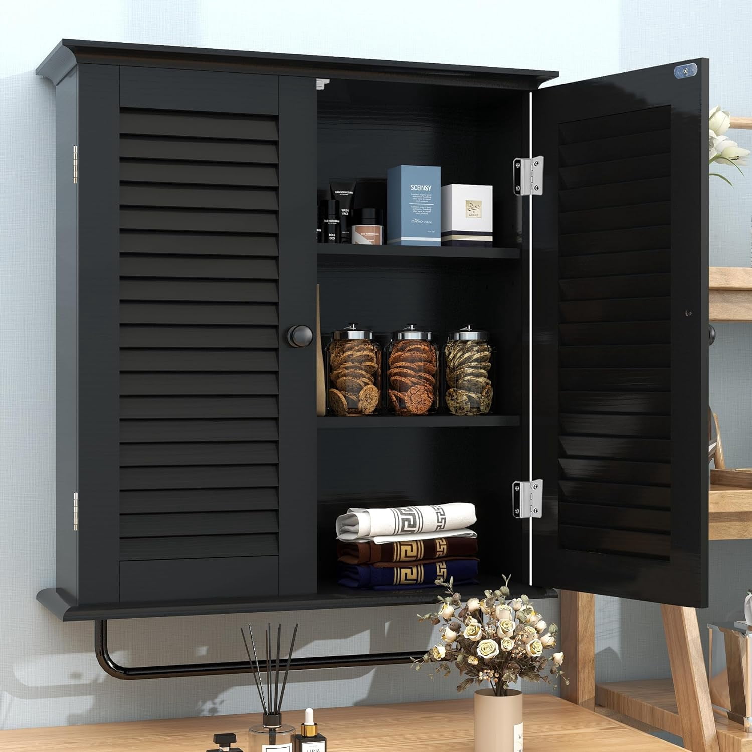 Bathroom Cabinet Wall Mounted Designer Bathroom Wall Cabinet Medicine Cabinet with Double ...
