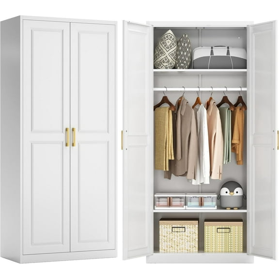 Bathroom Cabinet Wall Mounted, Metal Laundry Wall Storage Cabinets Over Toilet, Medicine Cabinet Organizer with 2 Doors, Floating Cabinets for Launtry, Kitchen, Bathroom, Living Room