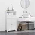 Bathroom with 2 Doors and Shelf Bathroom Vanity blackAS