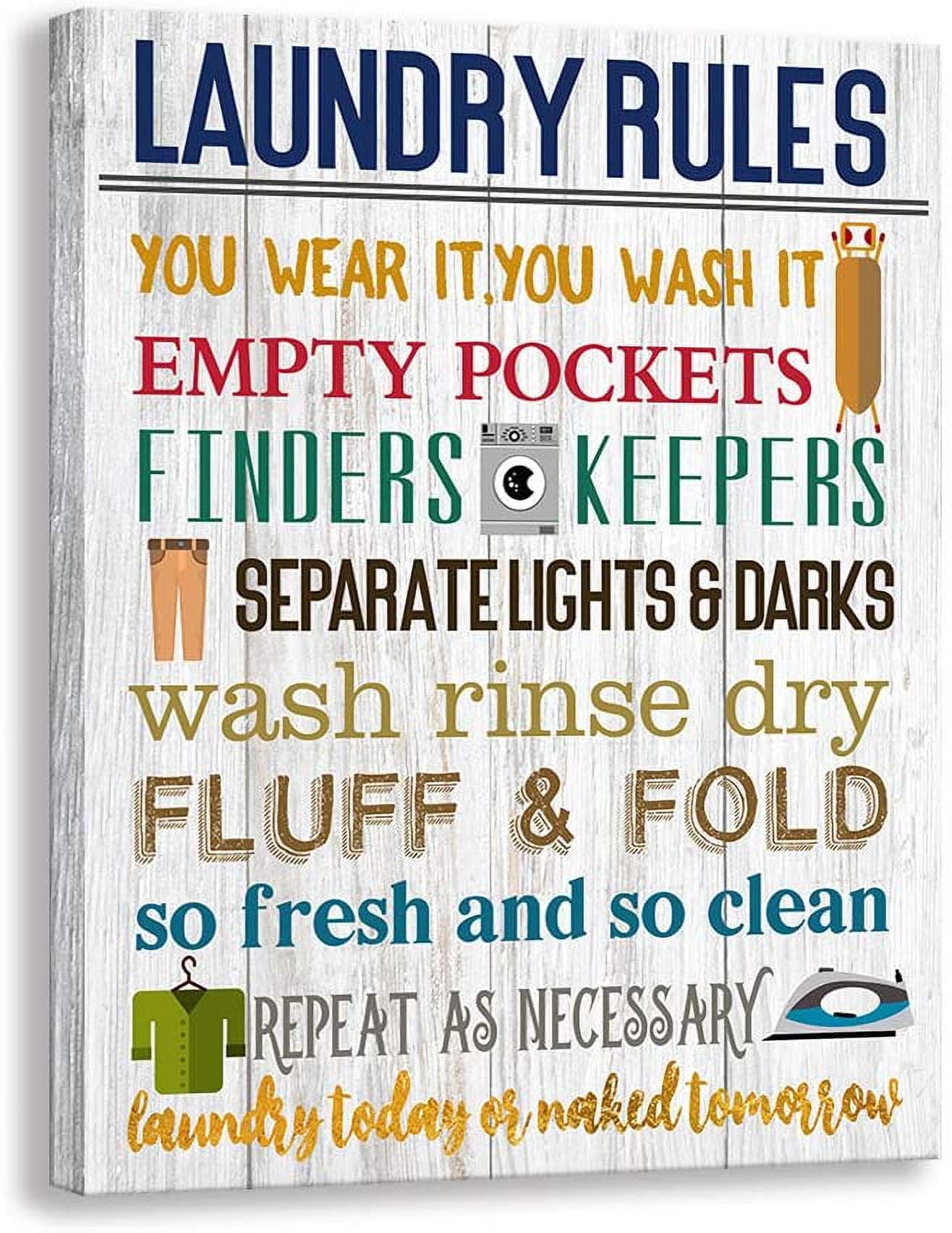 Bathroom Canvas Wall Art Rustic Funny Toilet Rules Prints Signs Framed ...
