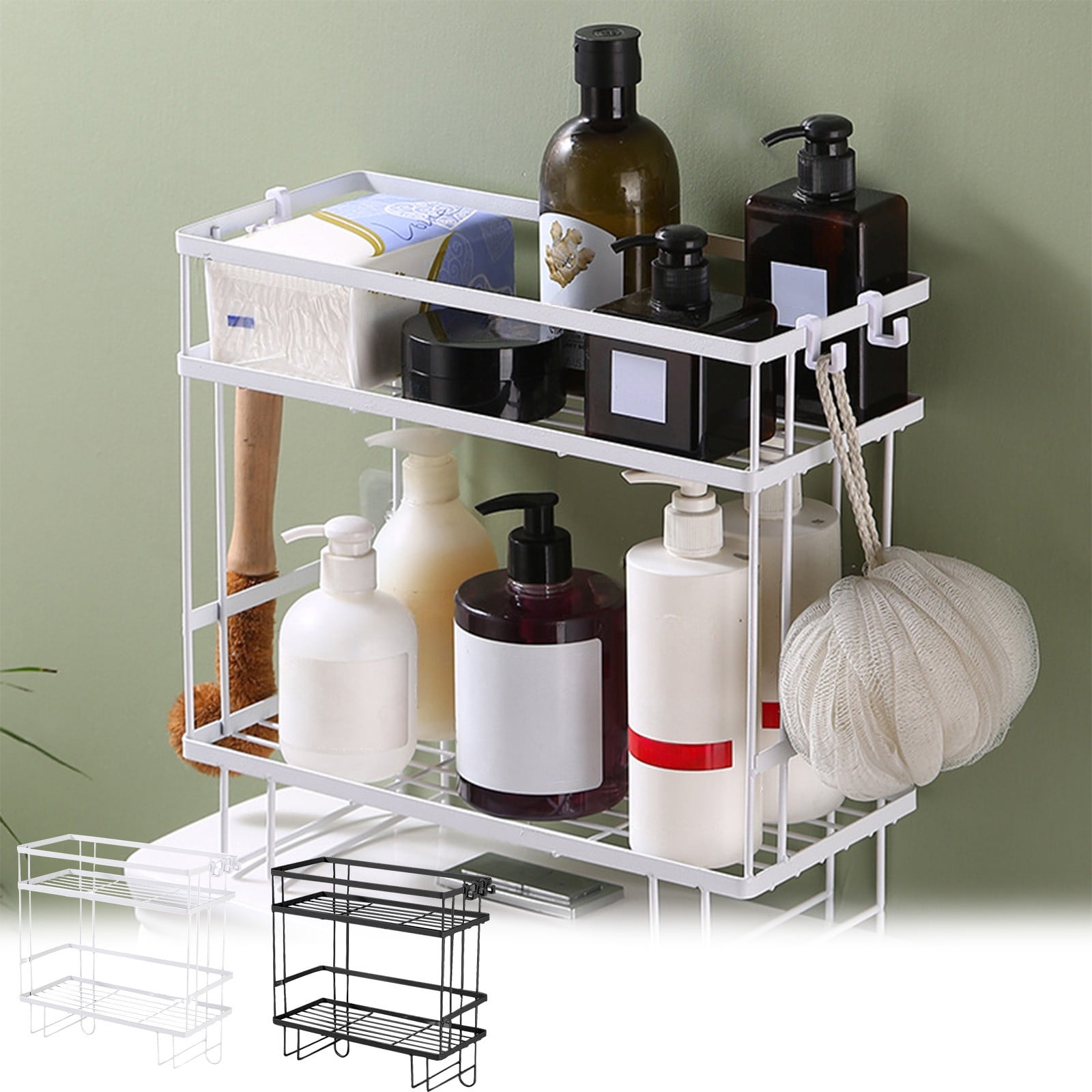 Bathroom Cart, Toilet Tank Rack, Multi-Functional Bathroom Shower ...