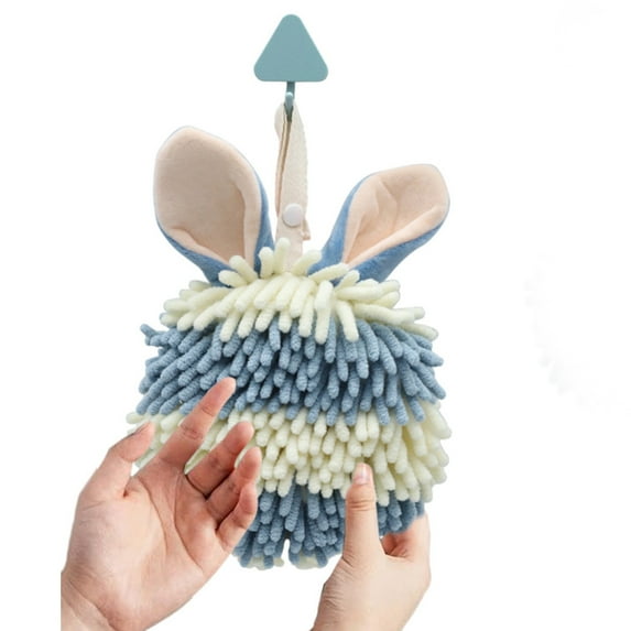 Bathroom Chenille Hanging Hand Towel Balls- Super Absorbent Microfiber Soft Towel Quick Drying Hand Balls With Hanging Loop For Home Bathroom Kitchen