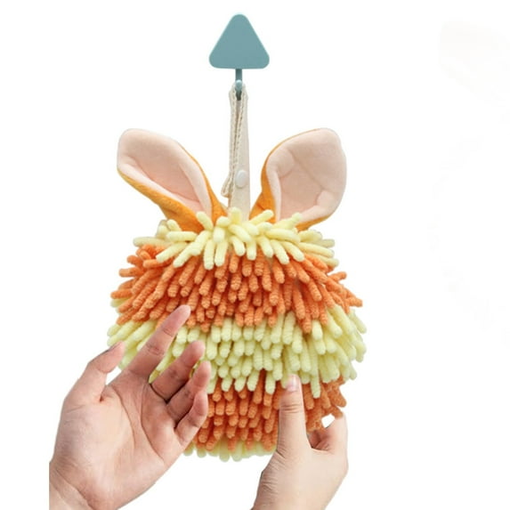 Bathroom Chenille Hanging Hand Towel Balls- Super Absorbent Microfiber Soft Towel Quick Drying Hand Balls With Hanging Loop For Home Bathroom Kitchen