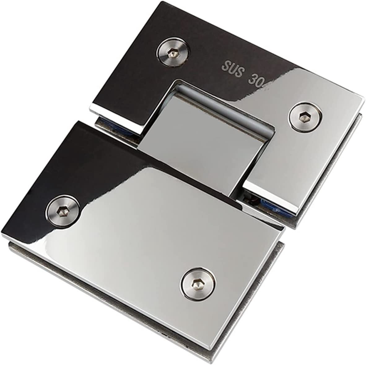 Bathroom Clamp Clip,Glass Door Hinge,180 Degree Open 304 Stainless ...