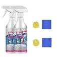 thumbnail image 1 of Bathroom Cleaner Foam | Glass Remover & Tile Stain Eliminator | Bathtub & Faucet Descaler | Powerful Limescale & Soap Scum Remover | Multi-Surface Use | 60ml | 3 Cleaners + 3 Rags + 3 Sponges, 1 of 2