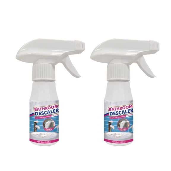 Bathroom Cleaner, Glass Shower Door Descaler, Tile and Faucet Limescale Remover 120ml 2-Pack
