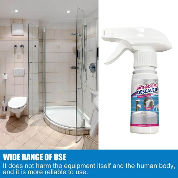 Bathroom Cleaner,Glass Tile Descaler Faucet Stain Remover Tub Cleaner 60ml Powerful Bathroom Cleaning Solution for Shower Door Sink Bathtub and Fixtures