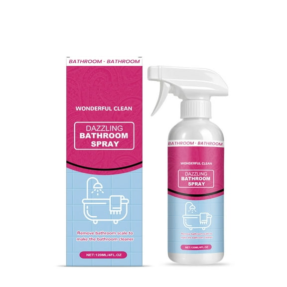 Bathroom Cleaner Spray 120Ml Multi-Surface Descaler For Tile Glass Faucet Tub Shower Remover Powerful Foaming Formula Grime Soap Scum Remover - 155G / 0.34Lb